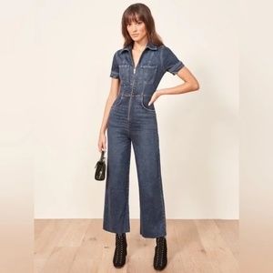 REFORMATION denim jumpsuit “Georgia”. Sustainable fashion